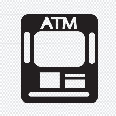 ATM atm kartı yuvası simge