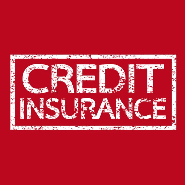 Texto de seguro de crédito, palabra de seguro — Vector de stock