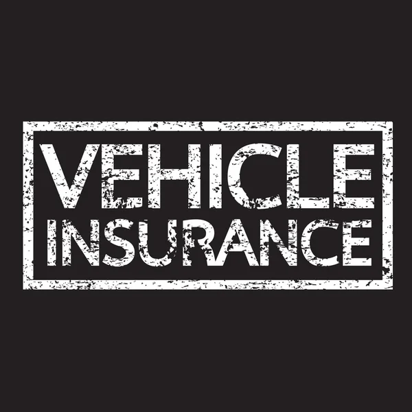 Texto de seguro de vehículo, Palabra de seguro de vehículo — Vector de stock