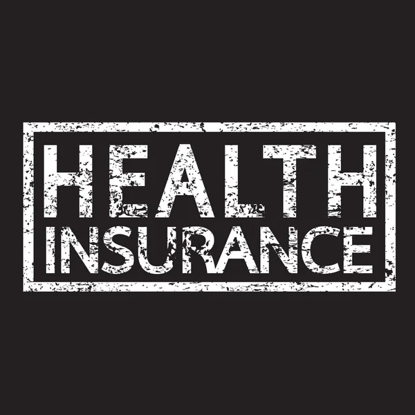Palabra de seguro de salud — Vector de stock