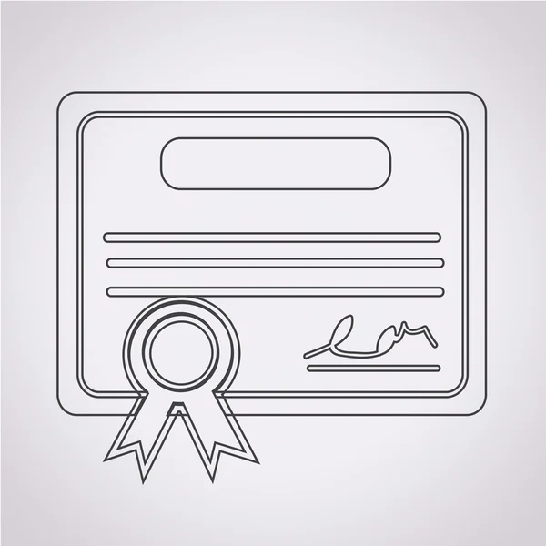 Icono de certificado vector ilustración — Archivo Imágenes Vectoriales