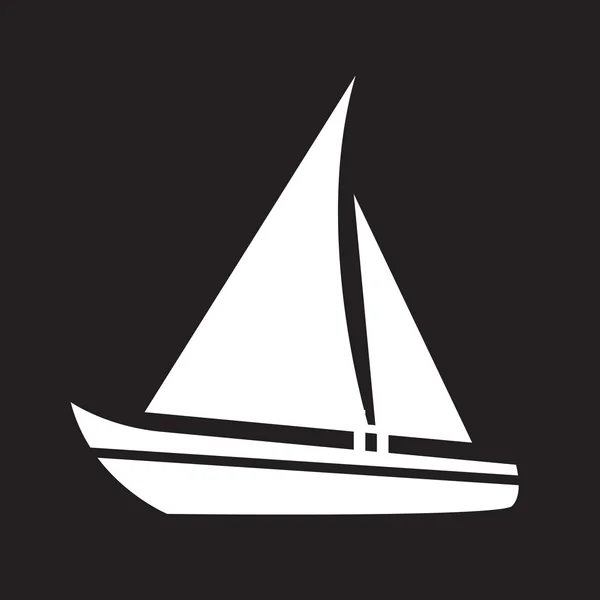 Icône bateau à voile — Image vectorielle