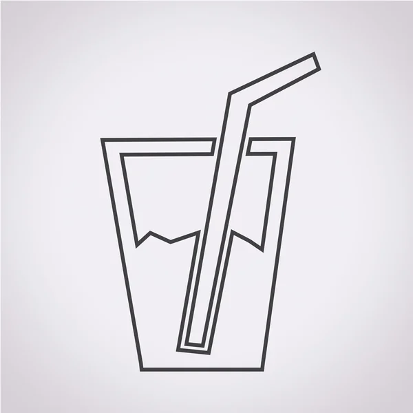 Ikon minuman ringan - Stok Vektor