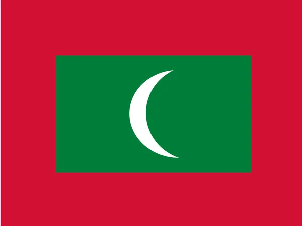 Bandeira das Maldivas vista —  Vetores de Stock