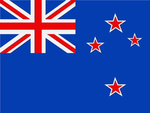 Bandeira da Nova Zelândia view — Vetor de Stock