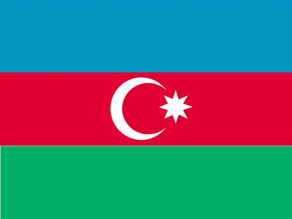 Drapeau de l'Azerbaïdjan vue — Image vectorielle