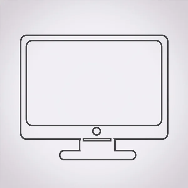 Het pictogram van de monitor van vector illustratie — Stockvector