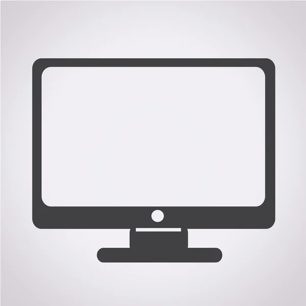 Het pictogram van de monitor van vector illustratie — Stockvector