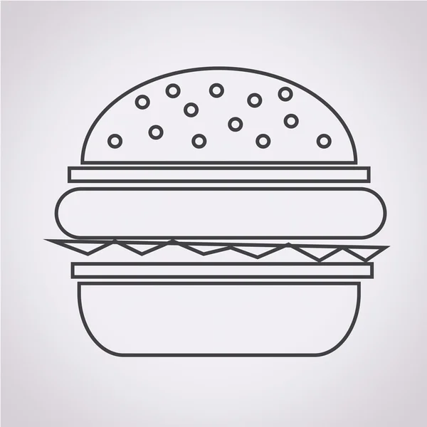 Vektoros illusztráció Burger ikon — Stock Vector