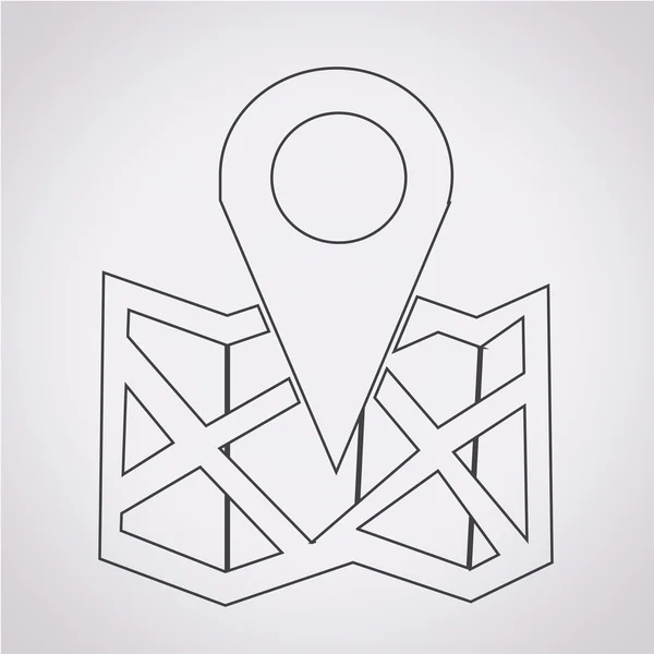 Icono de ubicación de ilustración vectorial — Vector de stock