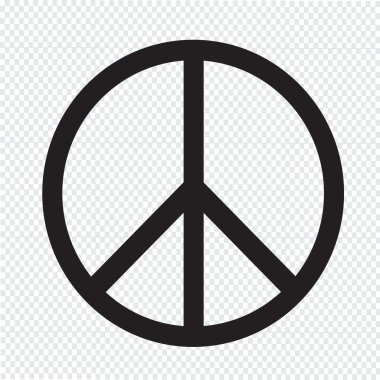 Peace sign icon clipart