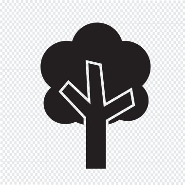 Vektör esnaf ağaç simgesiyle