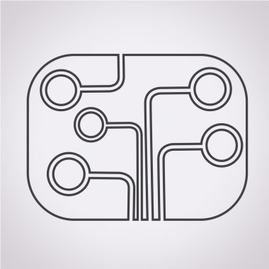 Devre kartı simgesi, teknoloji simgesi