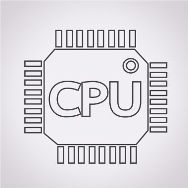 CPU simge vektör esnaf