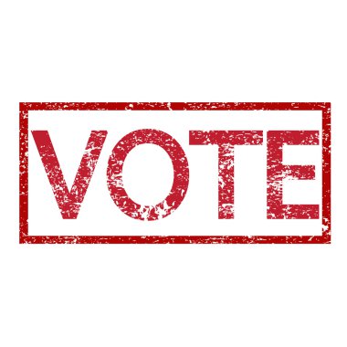 Stamp text VOTE clipart