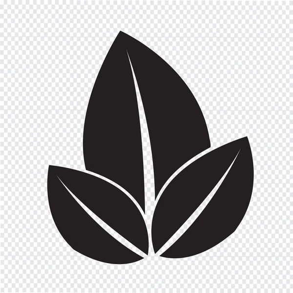 Ícone de folha, ícone de natureza — Vetor de Stock