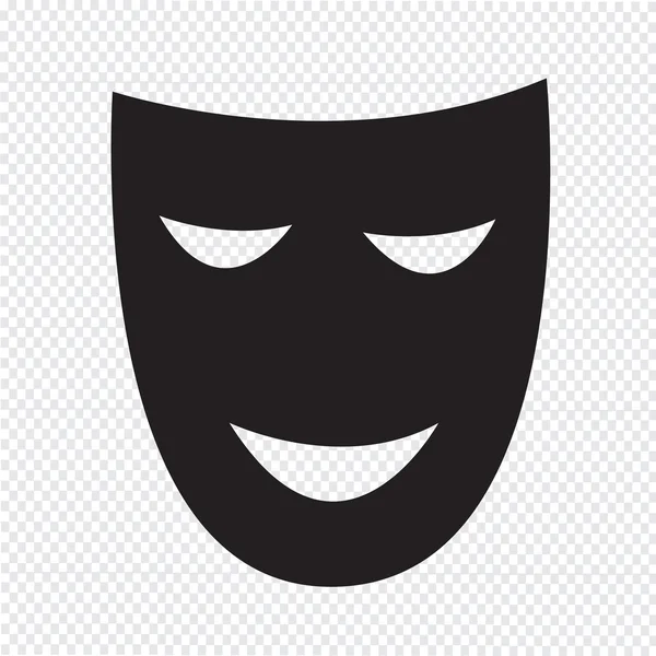 Ícone máscaras teatrais — Vetor de Stock