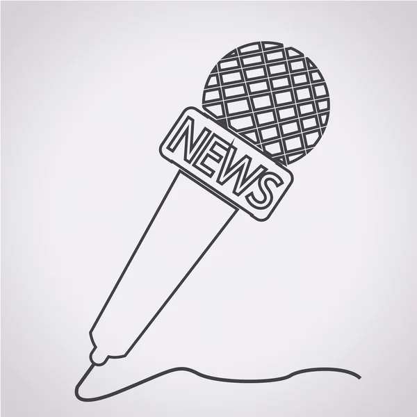 News microphone icon — Stock Vector
