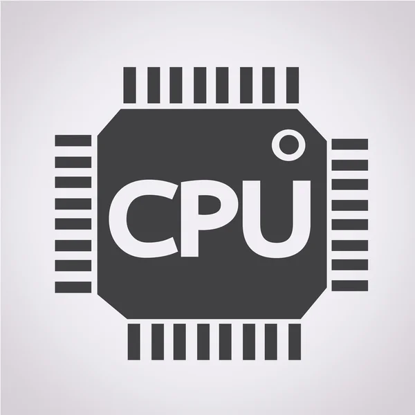 CPU ícone vetor ilusão — Vetor de Stock