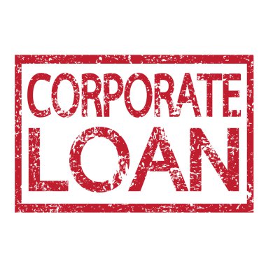 Stamp text CORPORATE LOAN clipart