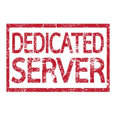 Stamp text DEDICATED SERVER clipart
