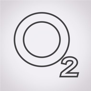 Oksijen O2 simgesi