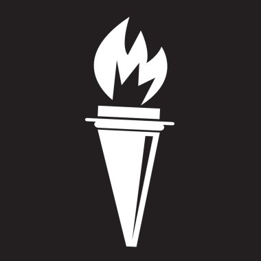 Vektör çizim meşale simgesi