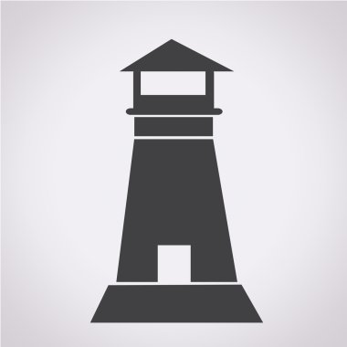 deniz feneri ikonu vektör illüstrasyonu