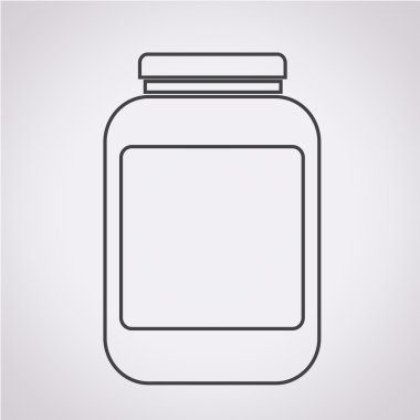 Kavanoz ikonu vektör illüstrasyonu