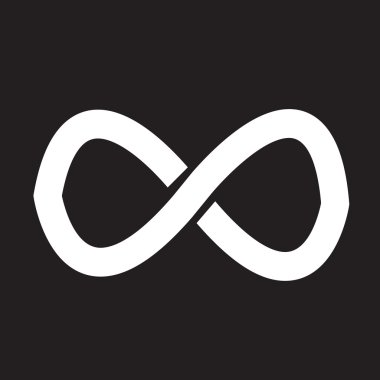 sonsuzluk sembolü vektör çizim