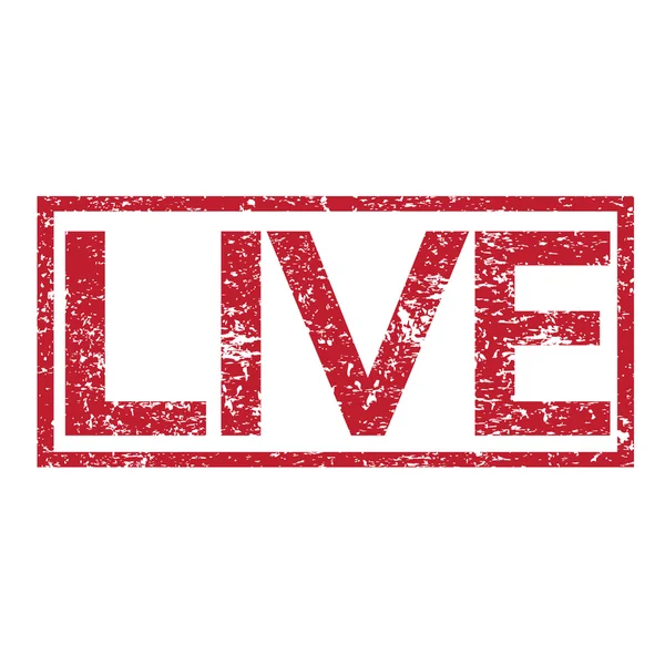 Bélyegzőszöveg Live — Stock Vector