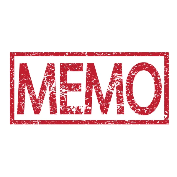 Texto del sello MEMO — Vector de stock