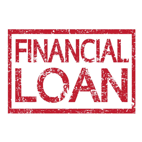 Znaczek tekst pożyczki finansowe — Wektor stockowy