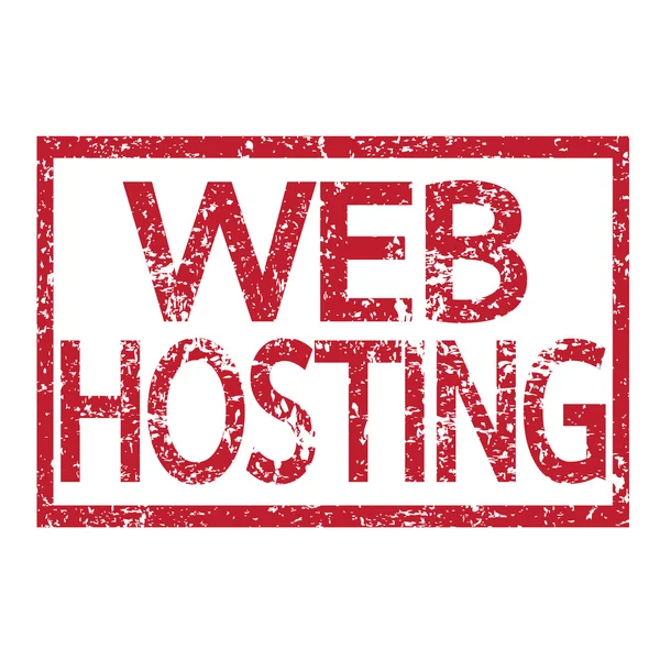 Texte du timbre WEB HOSTING — Image vectorielle