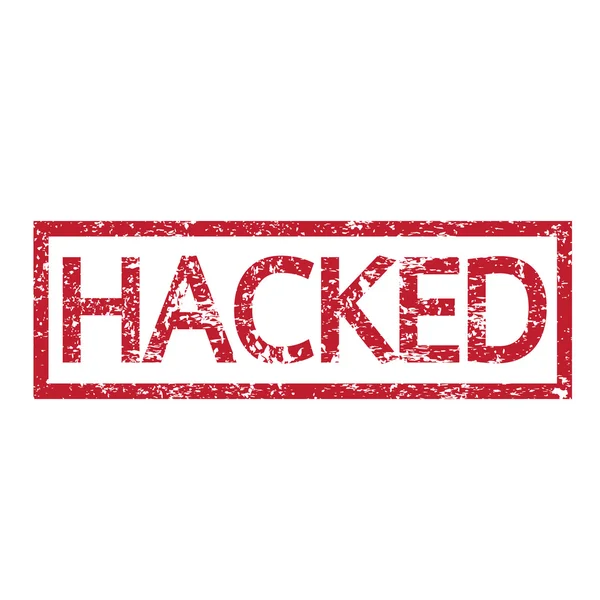 Pieczęć tekst Hacked — Wektor stockowy