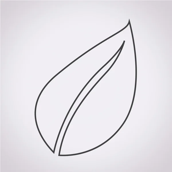 Illustration Leaf Icon — Stock Vector