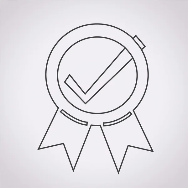 Gecertificeerde zegel pictogram — Stockvector