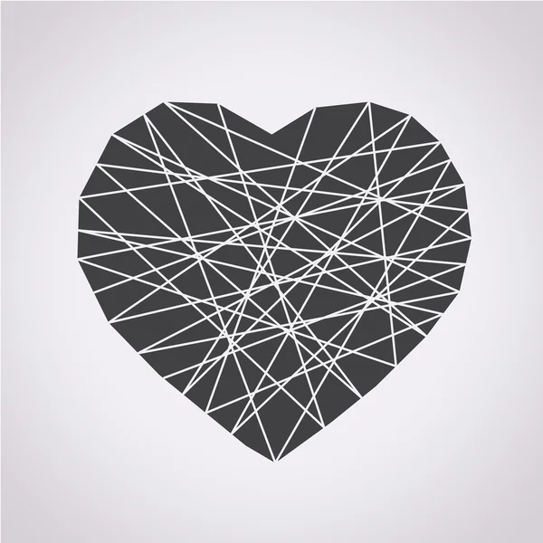 Illustrazione Icona del cuore — Vettoriale Stock