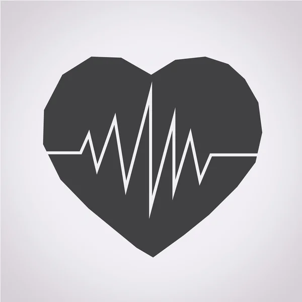 Vector illustration heartbeat icon — Stock Vector