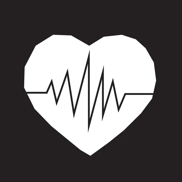 Ícone de batimento cardíaco ilustração vetorial — Vetor de Stock