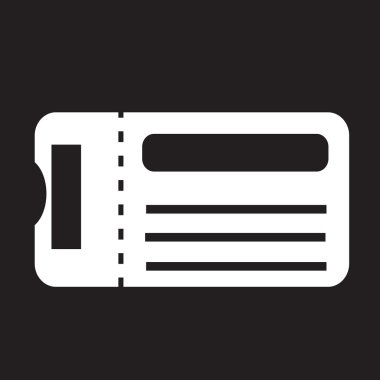 bilet ikonu vektör illüstrasyonu