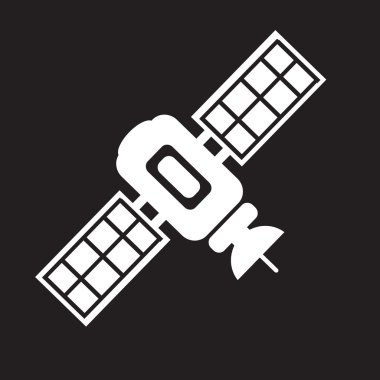 uydu simgesi vektör illüstrasyonu