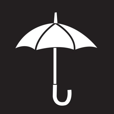 şemsiye simgesi vektör illüstrasyonu