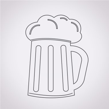 Glass beer icon clipart
