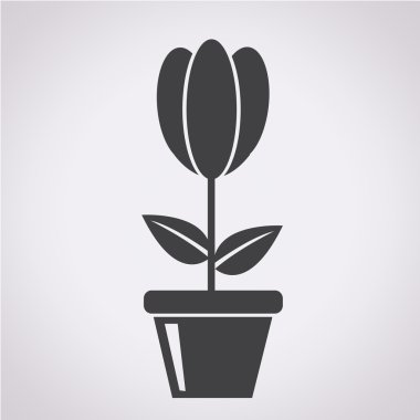 çiçek simgesi vektör illüstrasyonu