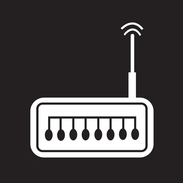 Icono del router ilustración vectorial — Vector de stock