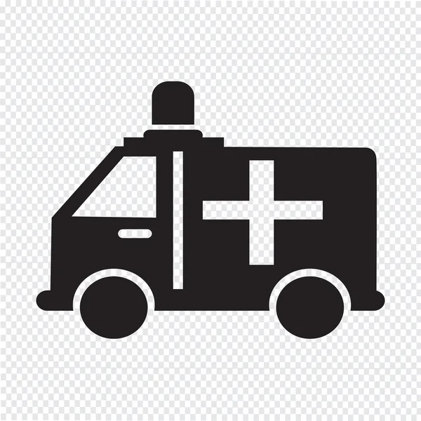 Icono de coche ambulancia — Archivo Imágenes Vectoriales