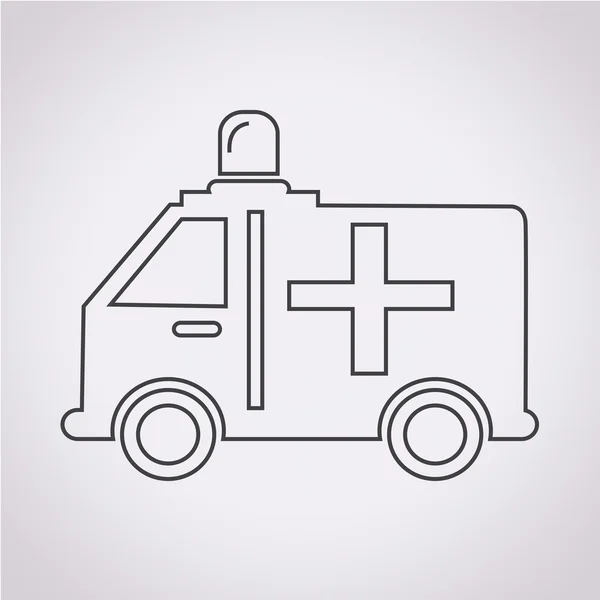 Ambulans araba simgesi — Stok Vektör