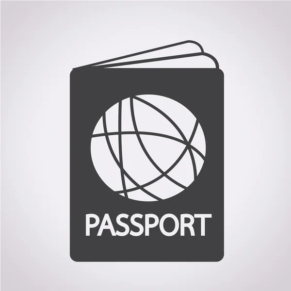 Icono de pasaporte de ilustración — Vector de stock