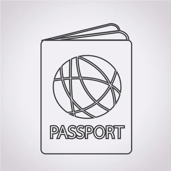 Illusztráció Passport ikon — Stock Vector